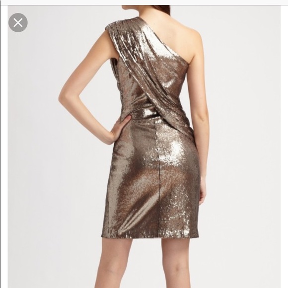 Tadashi Shoji Gold Squin Dress - Picture 5 of 5